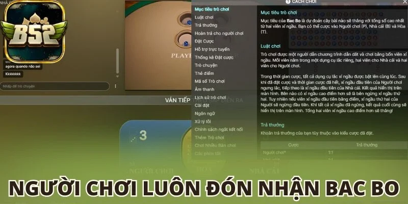 Người chơi luôn đón nhận Bac Bo