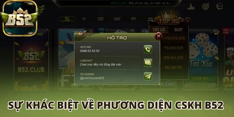 Sự khác biệt về phương diện CSKH B52 