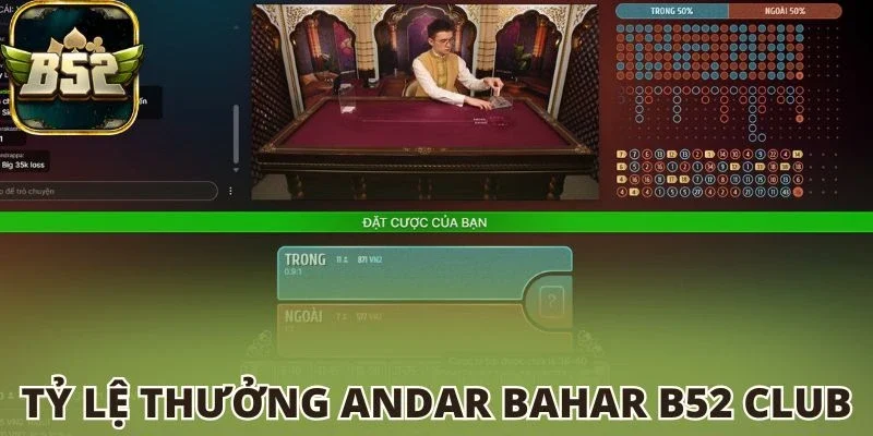 Tỷ lệ thưởng Andar Bahar B52 club
